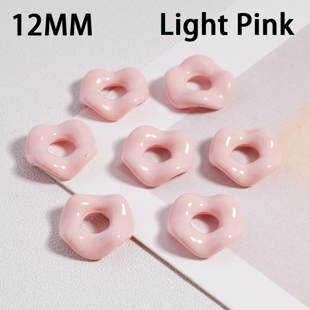 Glossy Cute Multi-Color Wavy Shape Acrylic Spacer Beads, 12MM (With Stoving Varnish Process) //  (Single Color is available for 500pcs(Whole Bag) Only)