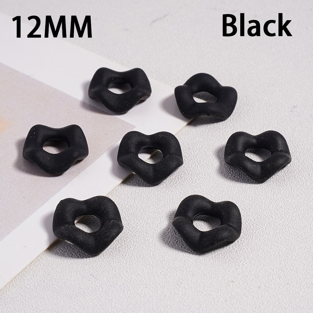 Acrylic Spacer Beads Rubber Painted Wavy Shape, Solid Color, 12MM (Single Color is available for 500pcs(Whole Bag) Only)
