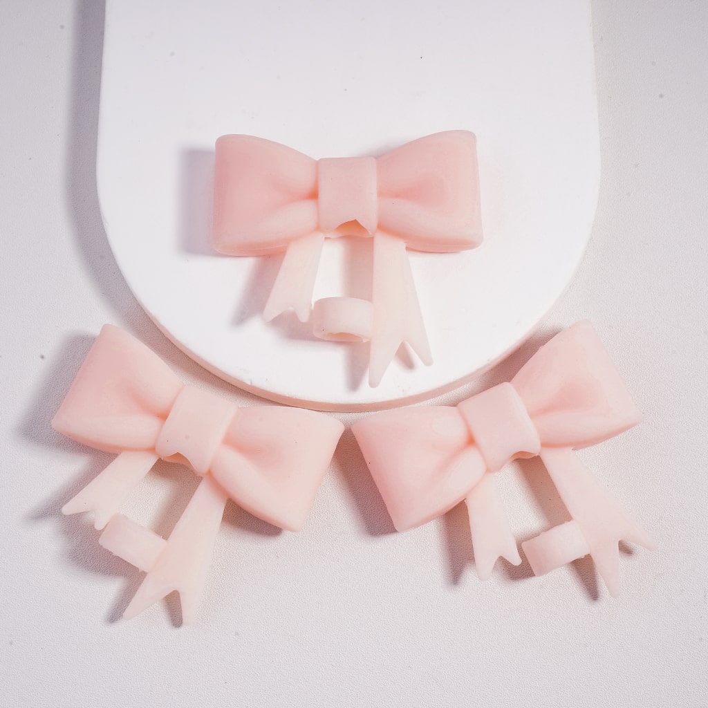 Food Grade Cup Tumbler Silicone Straw Topper Cute Bowknot in Solid Color