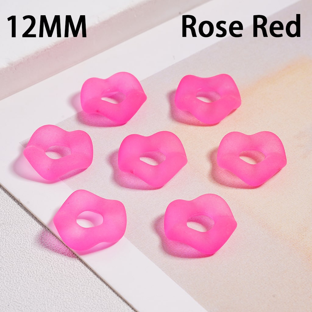 Acrylic Spacer Beads Frosted Matte Wavy Shape, Translucent Color, 12MM  (Single Color is available for 500pcs(Whole Bag) Only)