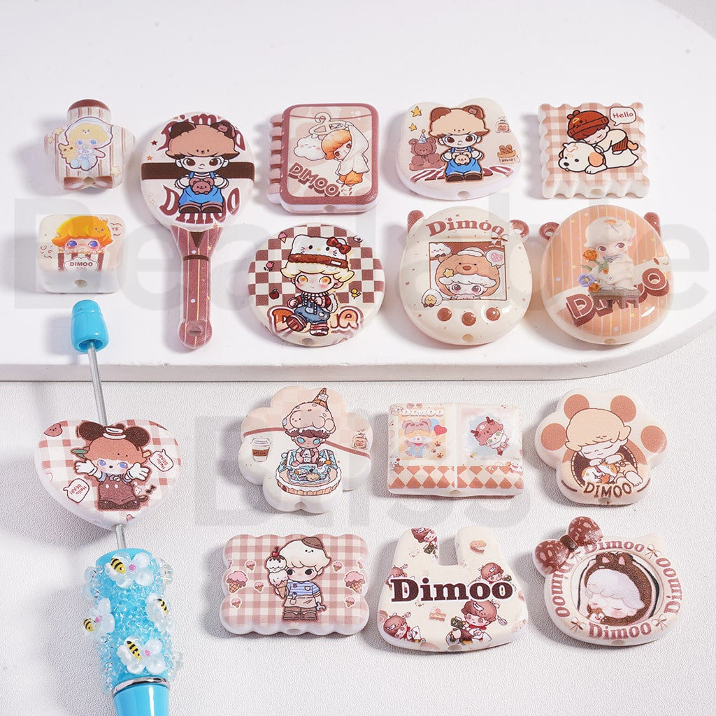 Acrylic Beads Pendants Cute Baby Dimo Pop Mar Series Mix