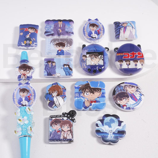 Acrylic Beads Pendants Detective Cona Series Mix
