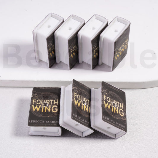 Silicone Focal Beads 3D Adhesive Mould Mini Book Fourth Win Black