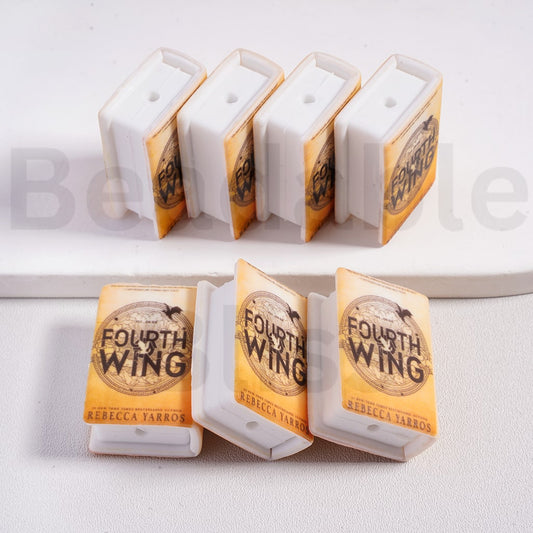 Silicone Focal Beads 3D Adhesive Mould Mini Book Fourth Win Yellow
