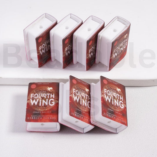 Silicone Focal Beads 3D Adhesive Mould Mini Book Fourth Win Red