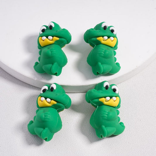 Silicone Focal Beads 3D Cute Crocodile Alligator