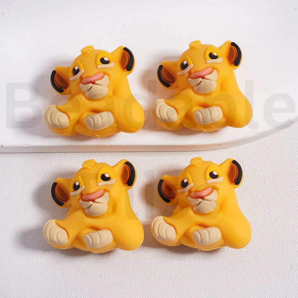 Silicone Focal Beads 3D Cute Disne Cartoon Micke Minni The Lio King Simb Dumb