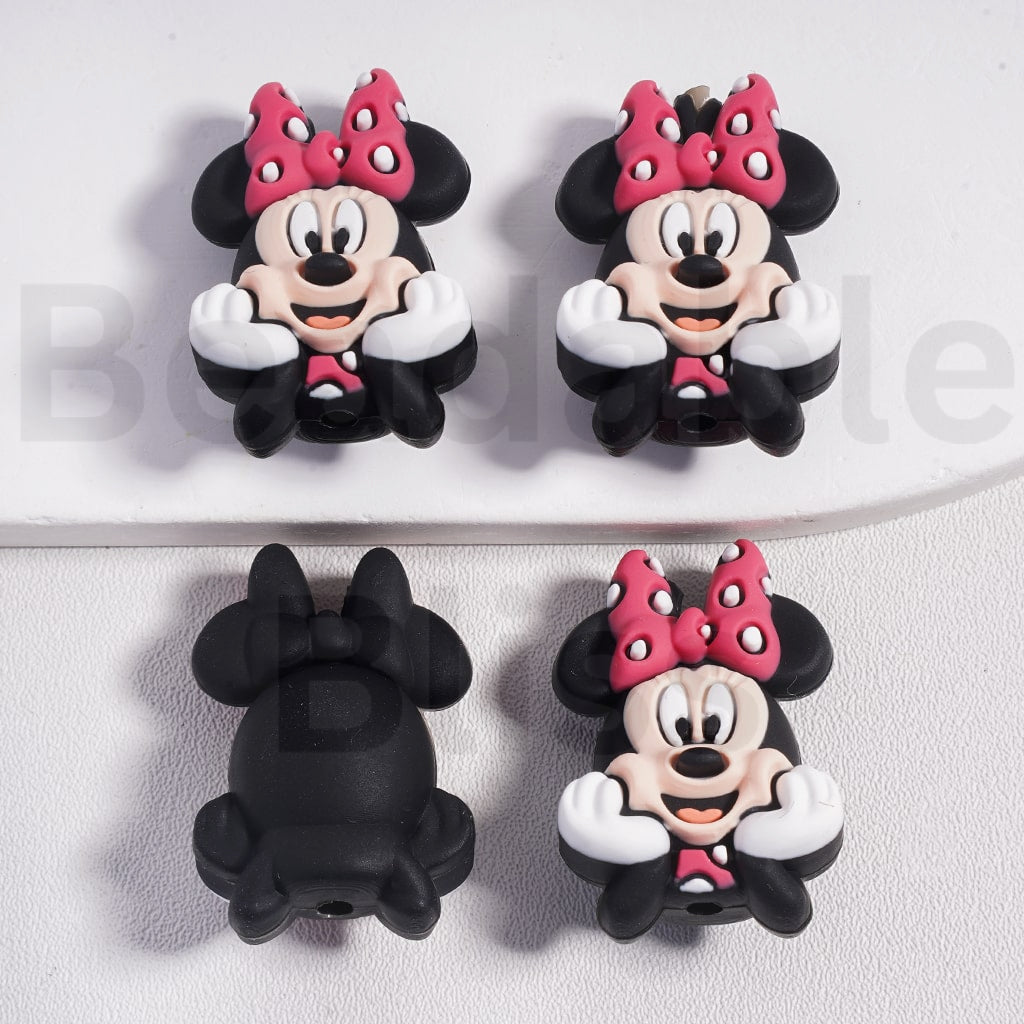 Silicone Focal Beads 3D Cute Disne Cartoon Micke Minni The Lio King Simb Dumb