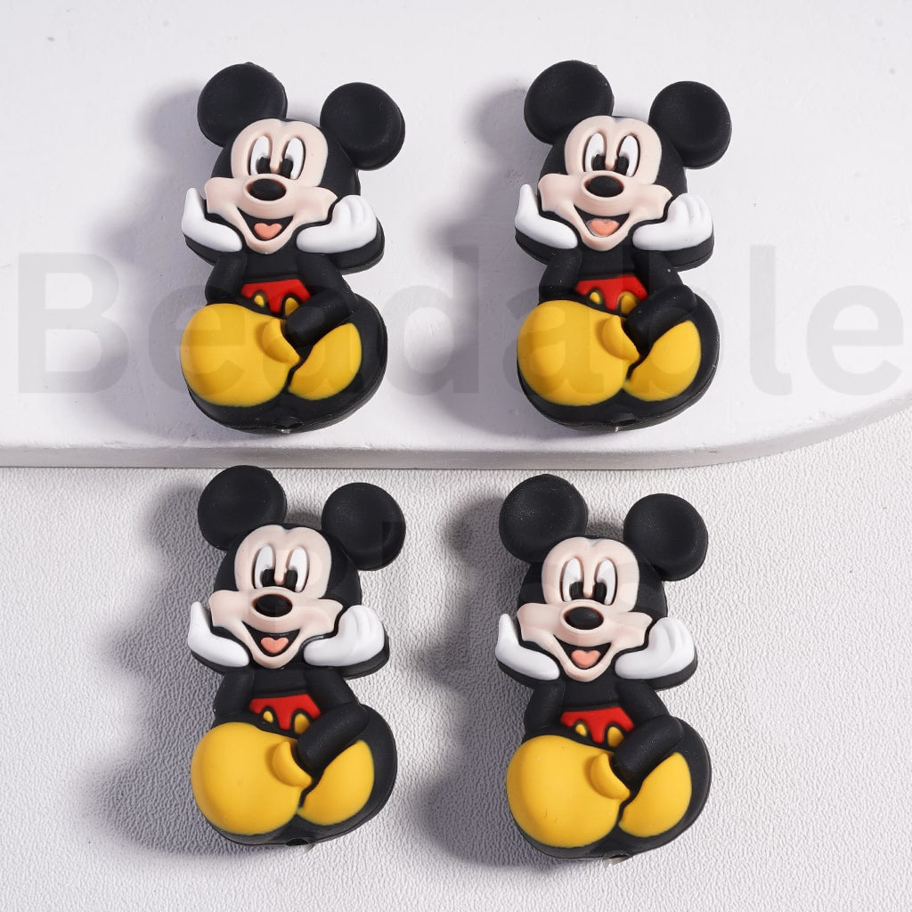 Silicone Focal Beads 3D Cute Disne Cartoon Micke Minni The Lio King Simb Dumb