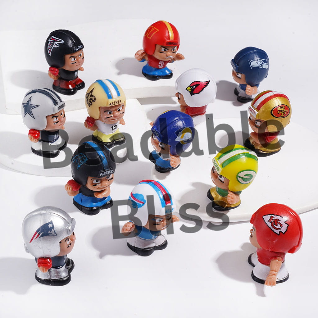 Acrylic Mini American Football Player Figurine for Pen Topper or Beads, Random Mix (Please Read Description)