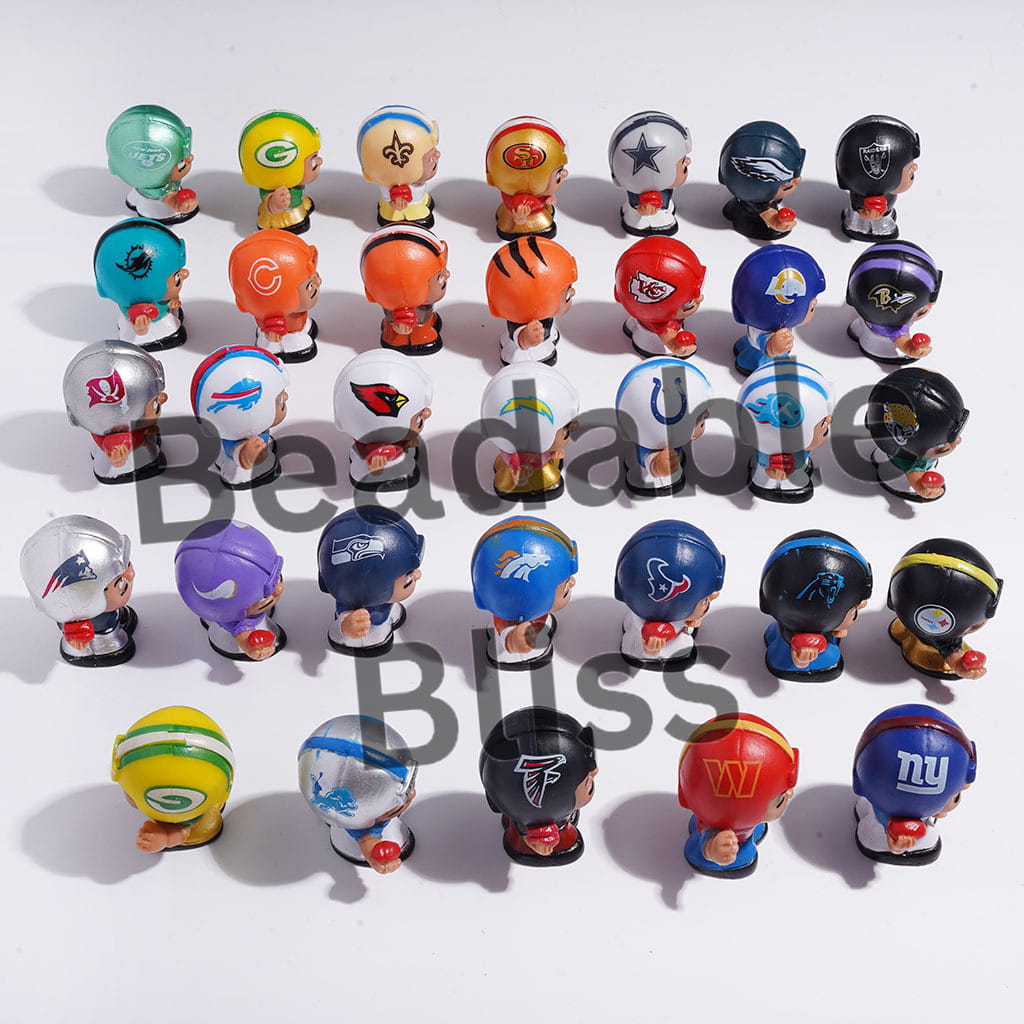 Acrylic Mini American Football Player Figurine for Pen Topper or Beads, Random Mix (Please Read Description)