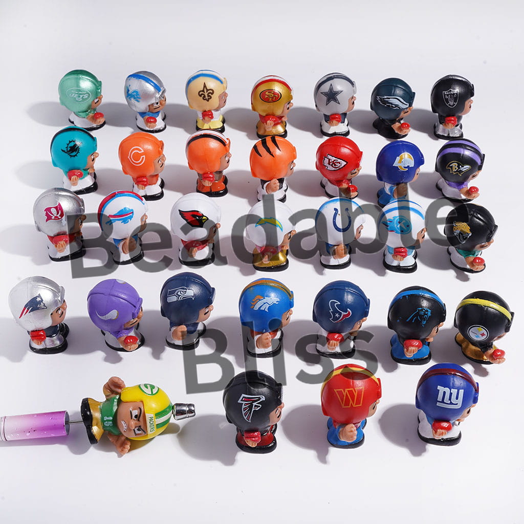 Acrylic Mini American Football Player Figurine for Pen Topper or Beads, Random Mix (Please Read Description)