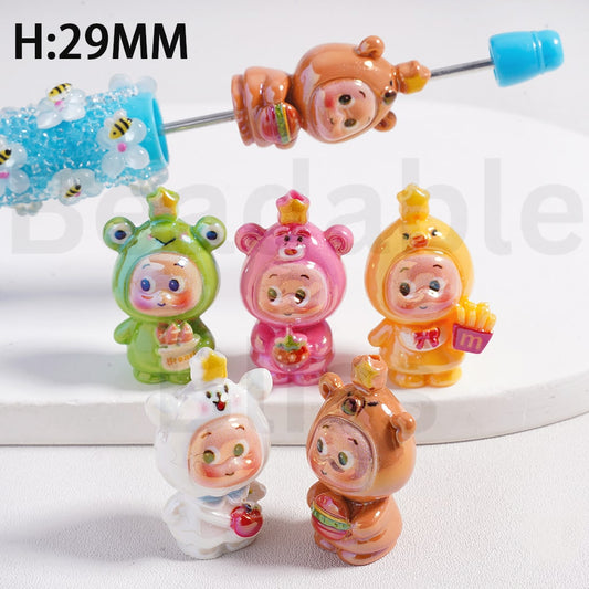 Acrylic Beads UV Coating Cute Twinkl Twinkl Be a Little Star Po Mar Figure with  Different Costume, 29MM Height, Random Mix