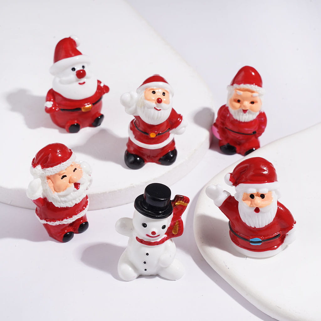 Christmas Theme with Diverse Style Santa Claus and Snowman Acrylic Beads for Pen Topper or Jewelry Accessories