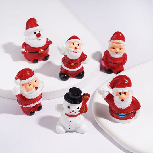 Christmas Theme with Diverse Style Santa Claus and Snowman Acrylic Beads for Pen Topper or Jewelry Accessories