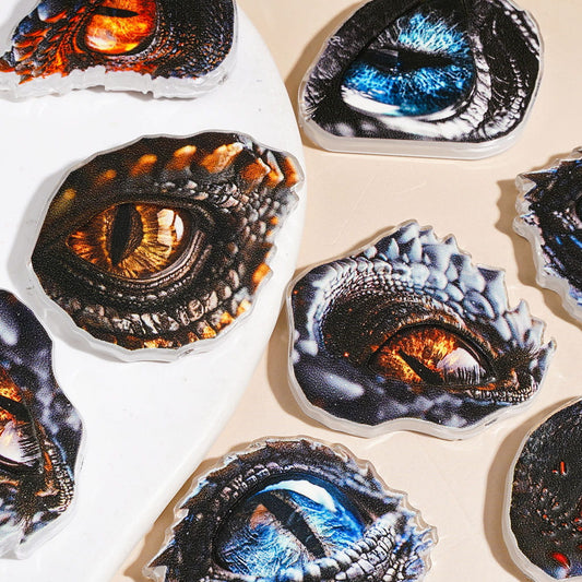 Fierce Dragon Eye Series Acrylic Beads, Random Mix