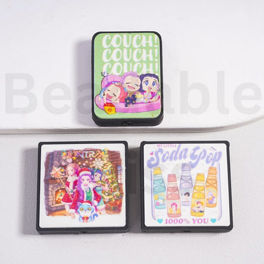 Silicone Focal Beads Cute Huntr Kpo Demo Hunte Series, Random Mix