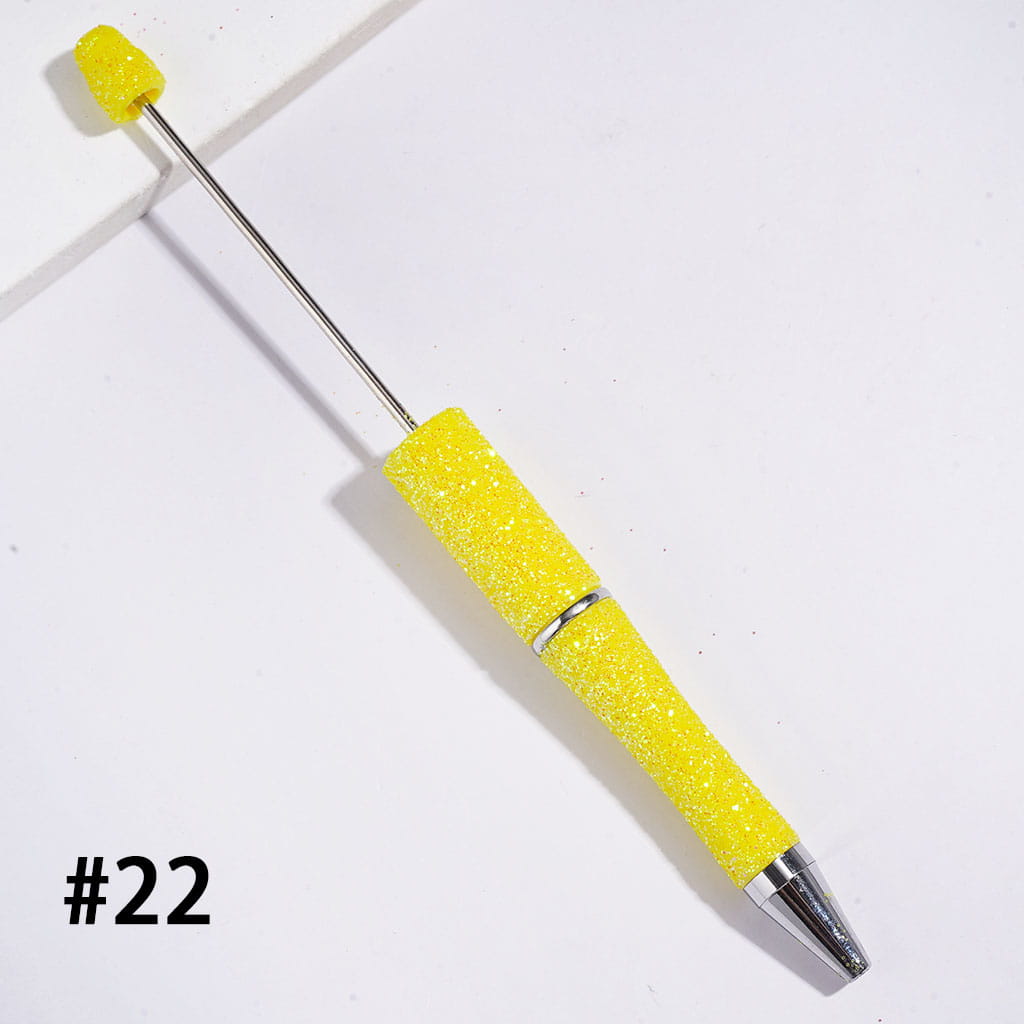 Beadable Pens with Dazzling Glitter Covered the Entire Pens, Multi-Color (The Surface Glitter May Shed Slightly)