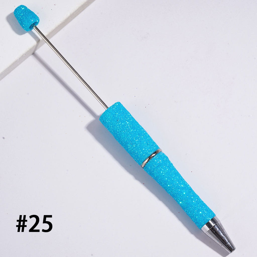 Beadable Pens with Dazzling Glitter Covered the Entire Pens, Multi-Color (The Surface Glitter May Shed Slightly)