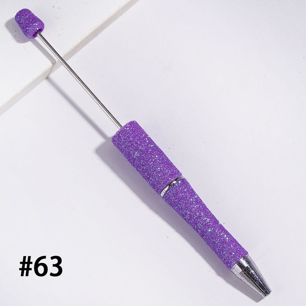 Beadable Pens with Dazzling Glitter Covered the Entire Pens, Multi-Color (The Surface Glitter May Shed Slightly)