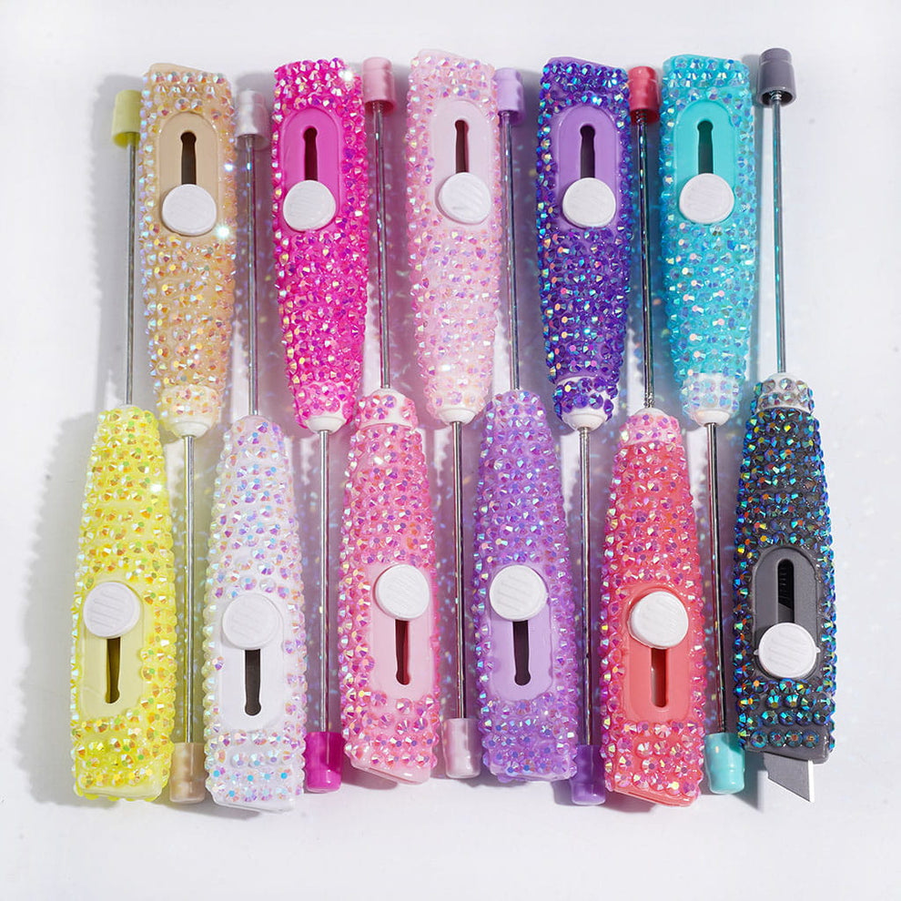 Sparkling Rhinestone Beadable Mini Utility Knife | DIY Beadable Plasti ...