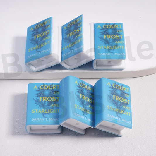 Silicone Focal Beads 3D Adhesive Mould Blue Mini Book Teenage Fantasy Series