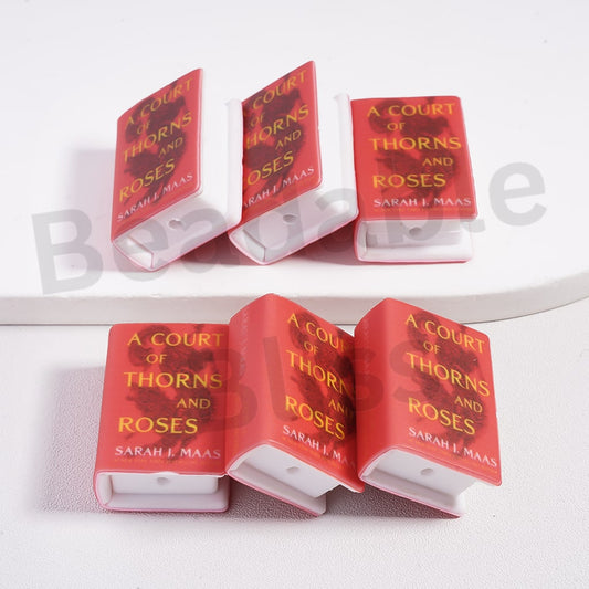 Silicone Focal Beads 3D Adhesive Mould Red Mini Book Teenage Fantasy Series
