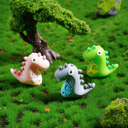 Silicone Focal Beads 3D Cute Baby Dinosaur Series in Various Colors