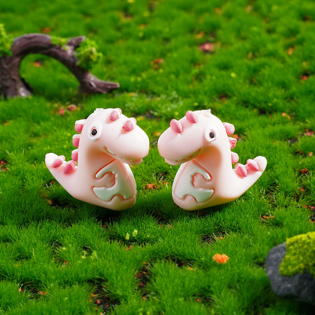 Silicone Focal Beads 3D Cute Baby Dinosaur Series in Various Colors