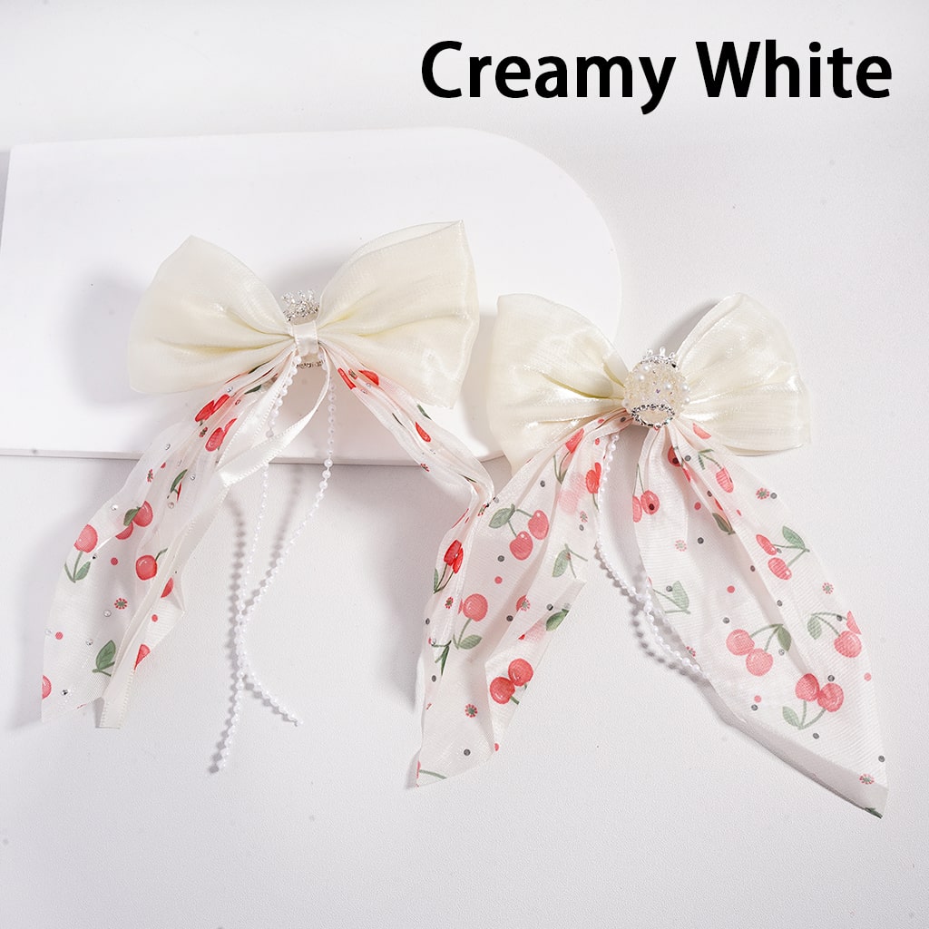 Sugar Acrylic Beads with Fancy Silver Crown White Pearls Shiny Cone Shape Rhinestones Fabric Bowtie Pearl Chains Accessories, Random Mix