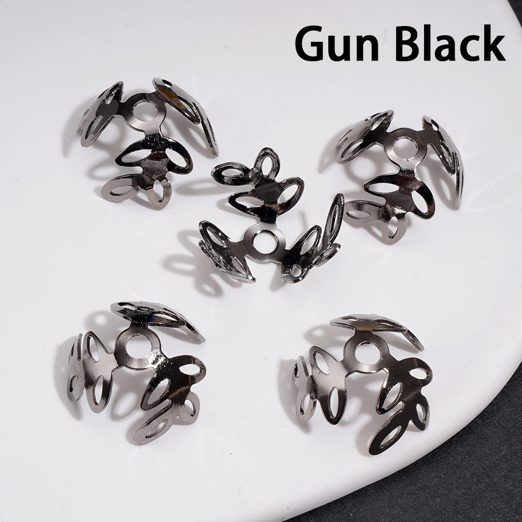Bead Cages Leaf Shape, Alloy Bead Cap, Multi-Color (They Fit 16MM Beads)