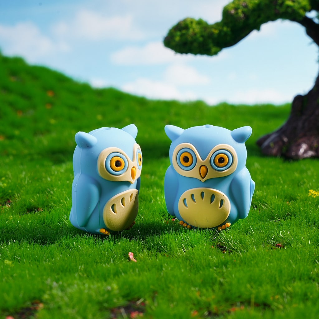 Silicone Focal Beads 3D Cute Night Owl Series