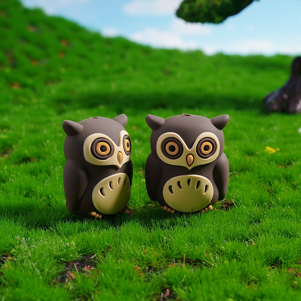 Silicone Focal Beads 3D Cute Night Owl Series