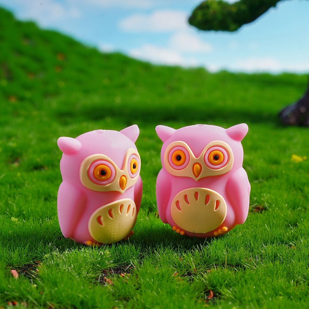 Silicone Focal Beads 3D Cute Night Owl Series