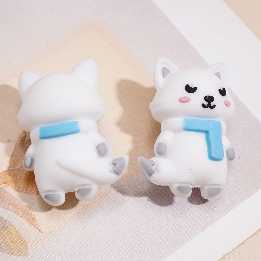Silicone Focal Beads 3D Winter Christmas Theme, Animals, Snowflake & Snowman