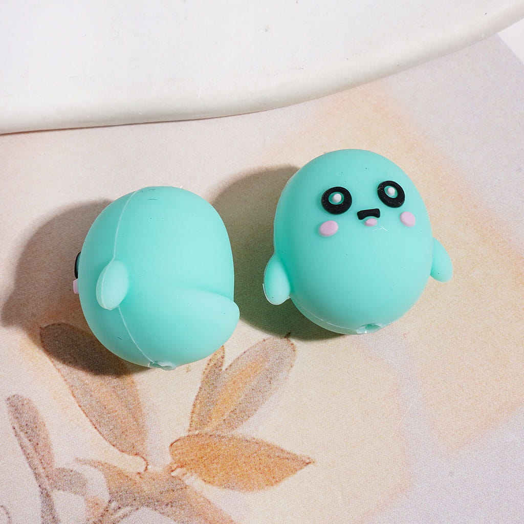 Focal Beads 3D Cute and Chubby Little Bird, Around 19MM, Multi-Color