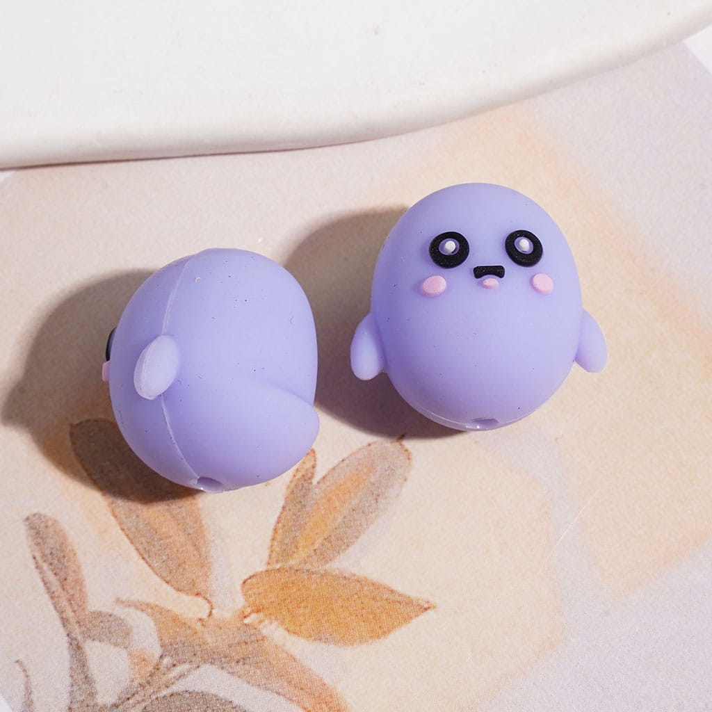 Focal Beads 3D Cute and Chubby Little Bird, Around 19MM, Multi-Color