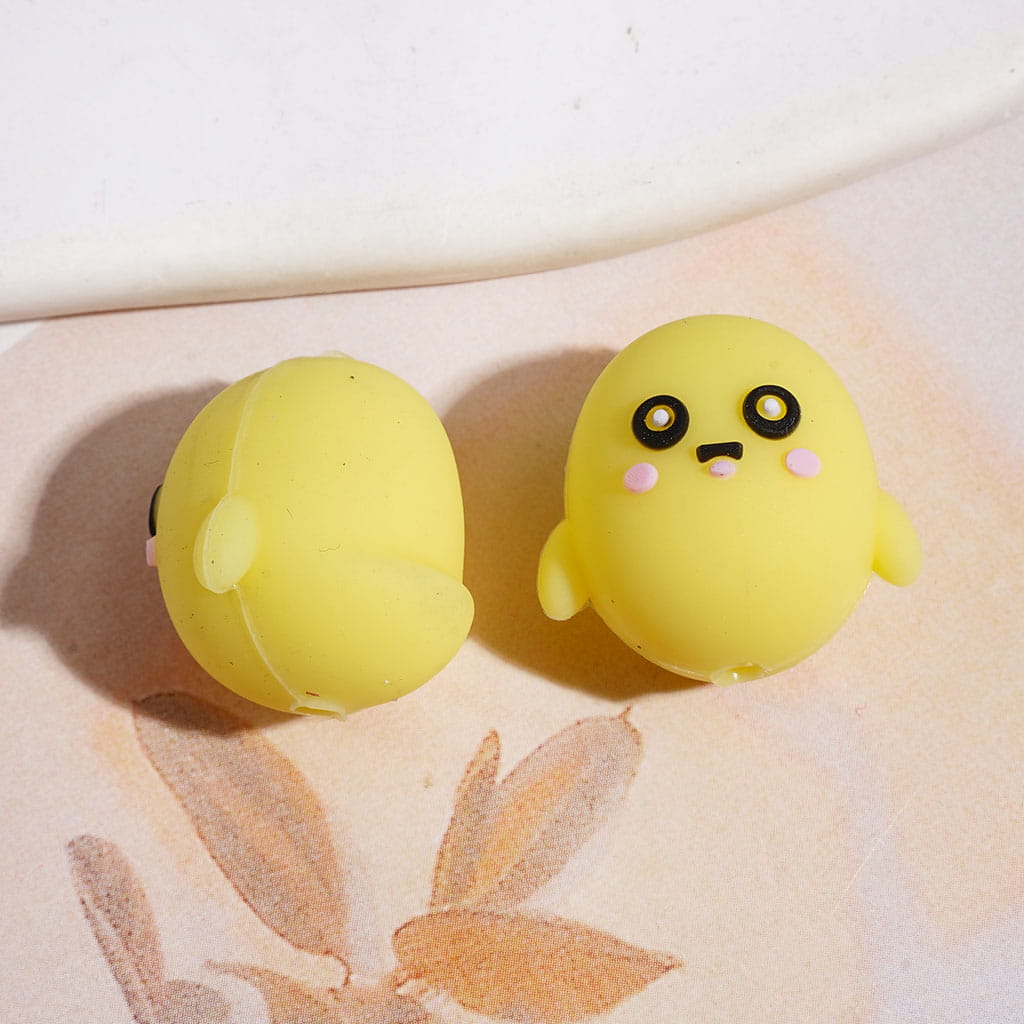 Focal Beads 3D Cute and Chubby Little Bird, Around 19MM, Multi-Color