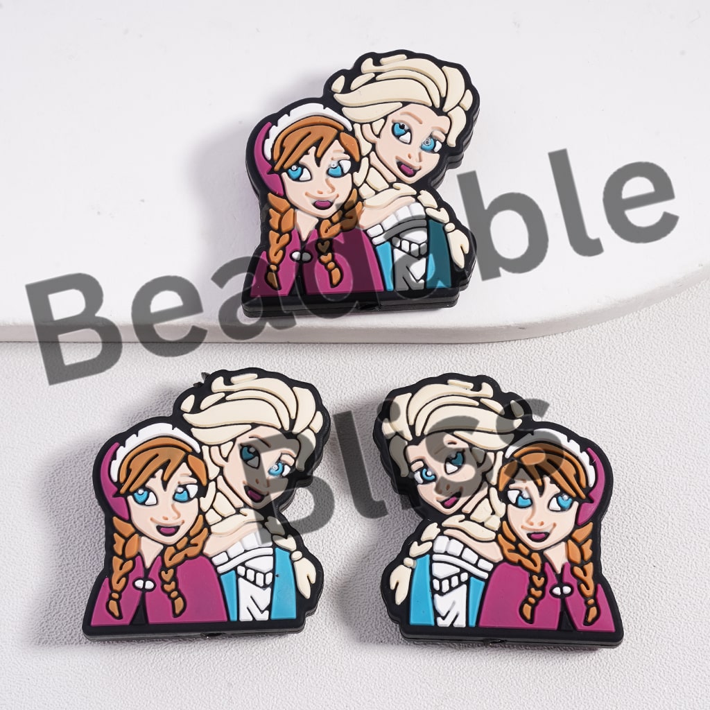 Silicone Focal Beads Beautiful Princess Animal Characters in Various Designs & Shapes