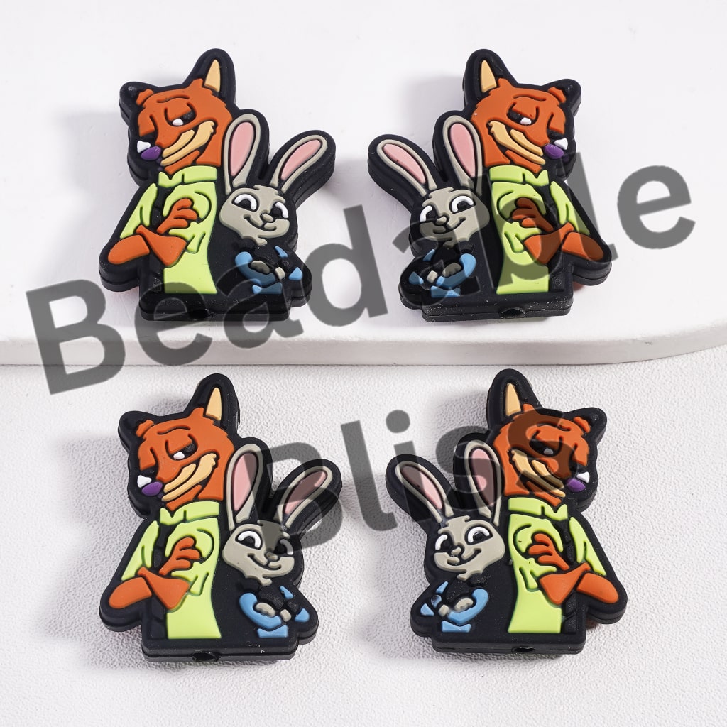 Silicone Focal Beads Beautiful Princess Animal Characters in Various Designs & Shapes