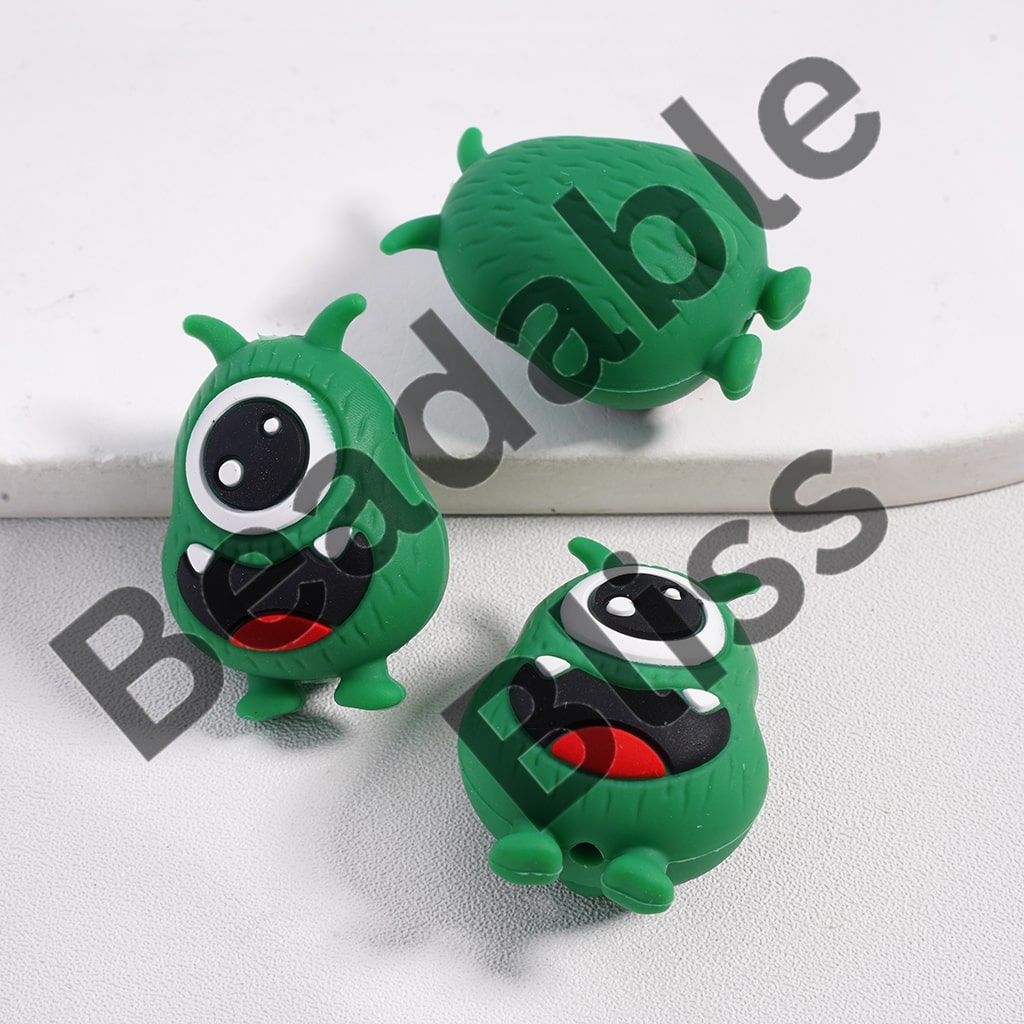 Silicone Focal Beads 3D Cute Monster in Various Styles