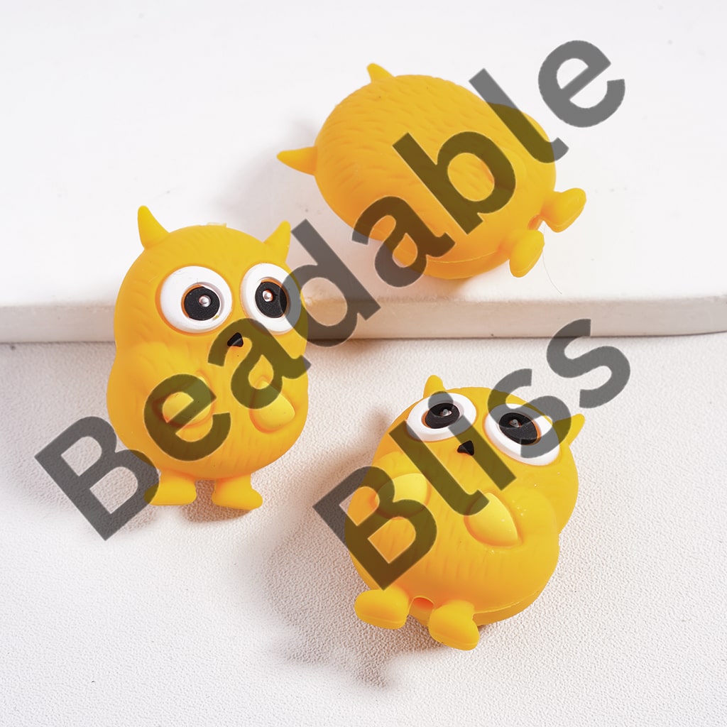 Silicone Focal Beads 3D Cute Monster in Various Styles