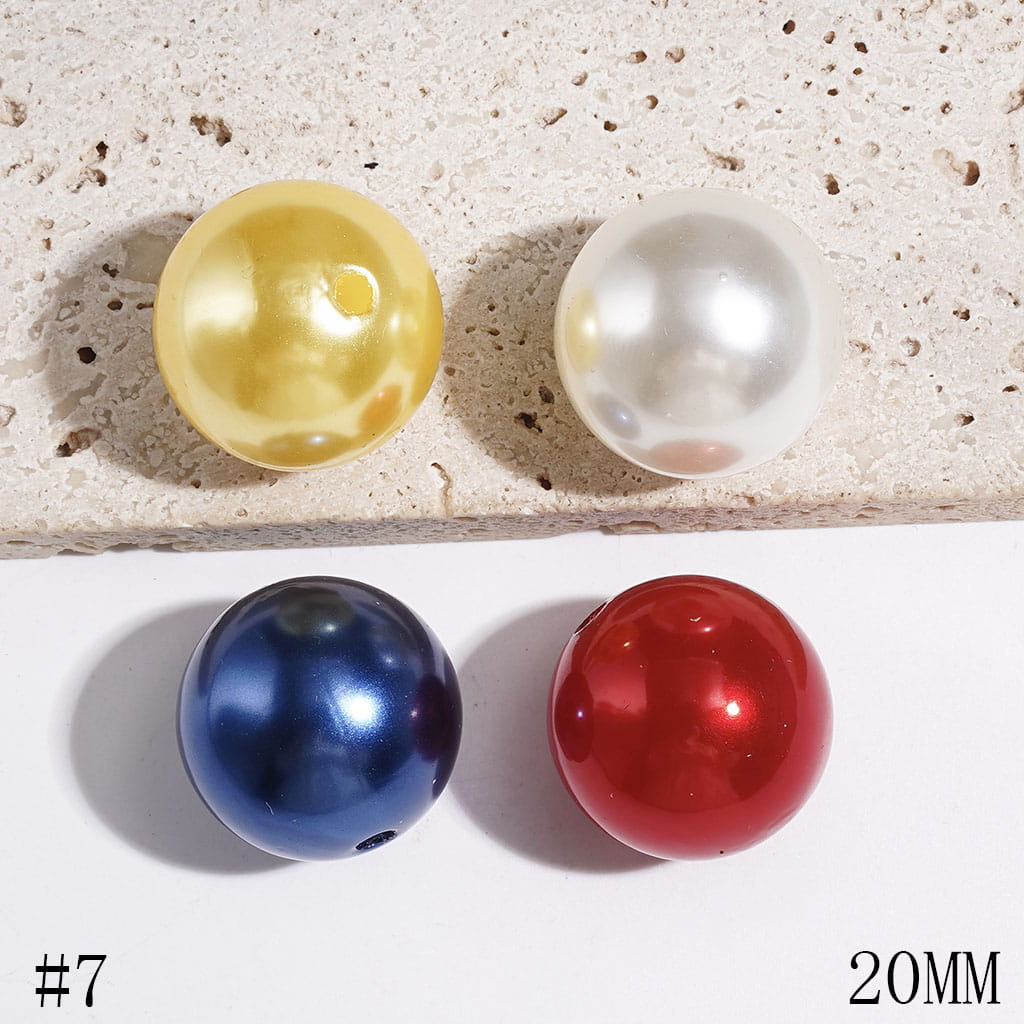 20MM Acrylic Beads for DIY Bracelets in Various Colors Series