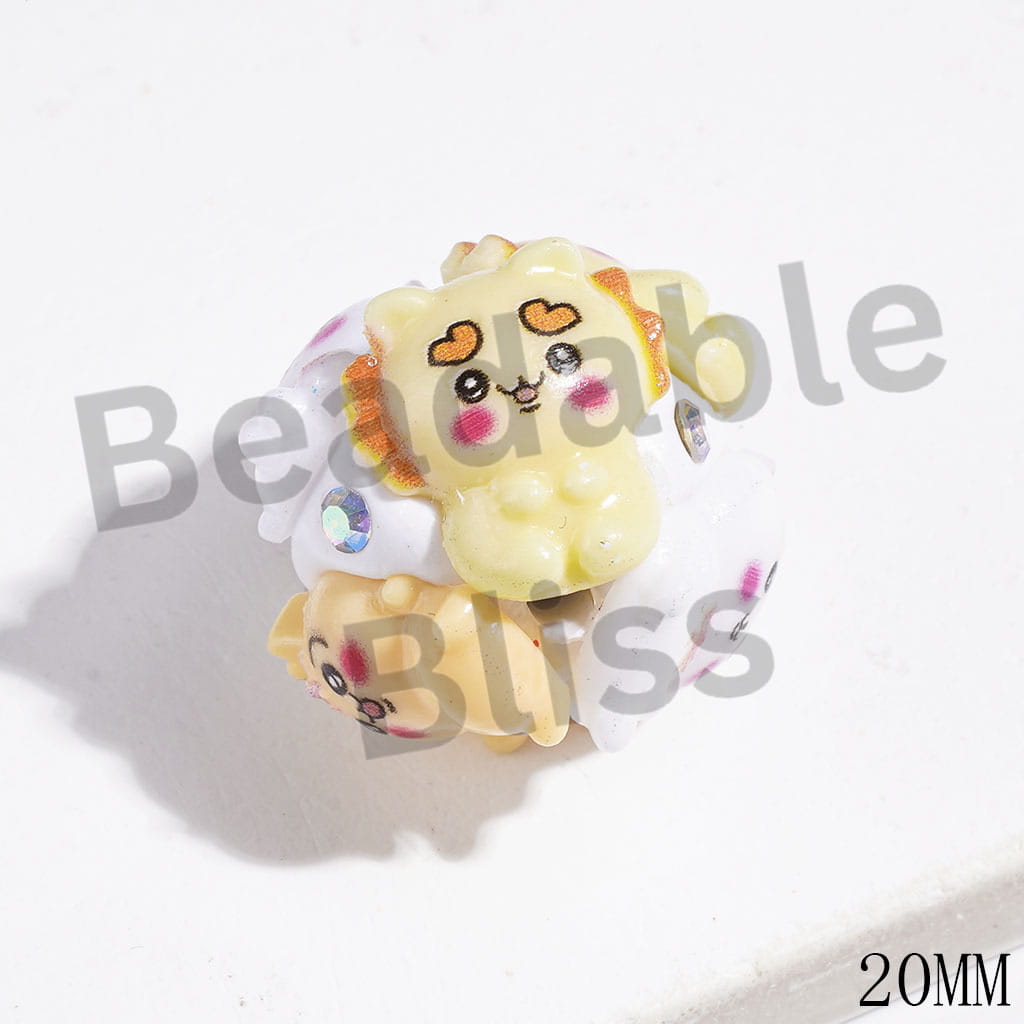 Lovely Little Critter Series and AB Rhinestones Clay Beads, 20MM