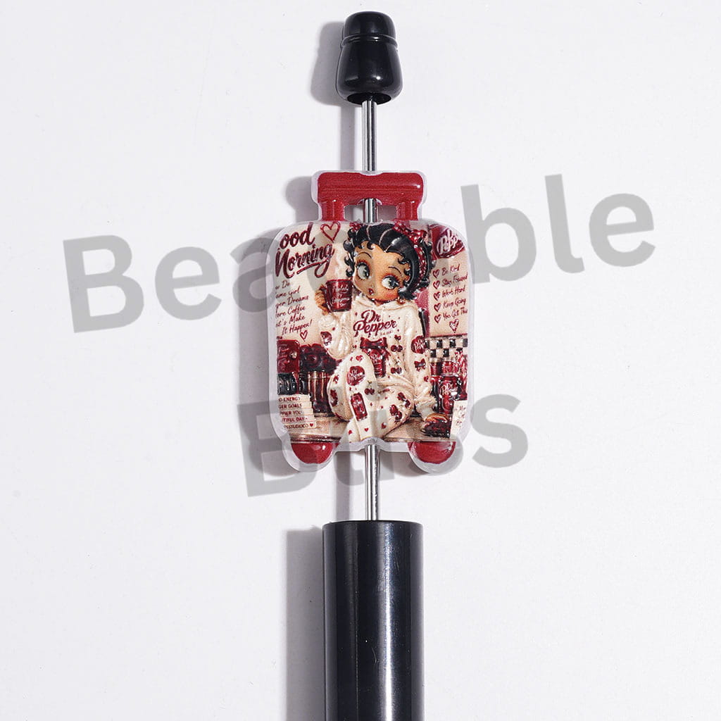 Acrylic Beads and Pendants Old Girl Characters Series, Random Mix