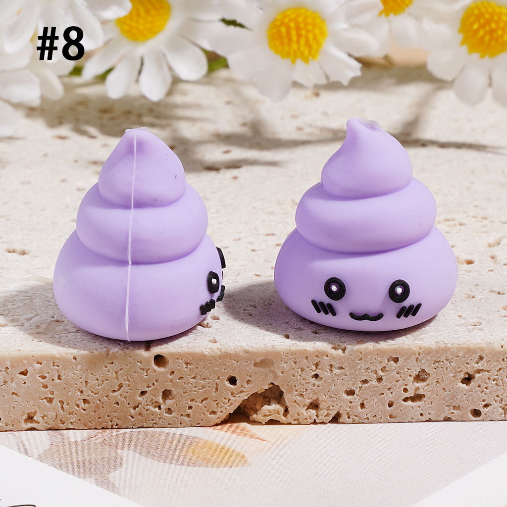 3D Cute and Humorous Excrement Silicone Focal Beads, 20*23MM, Multi-Color
