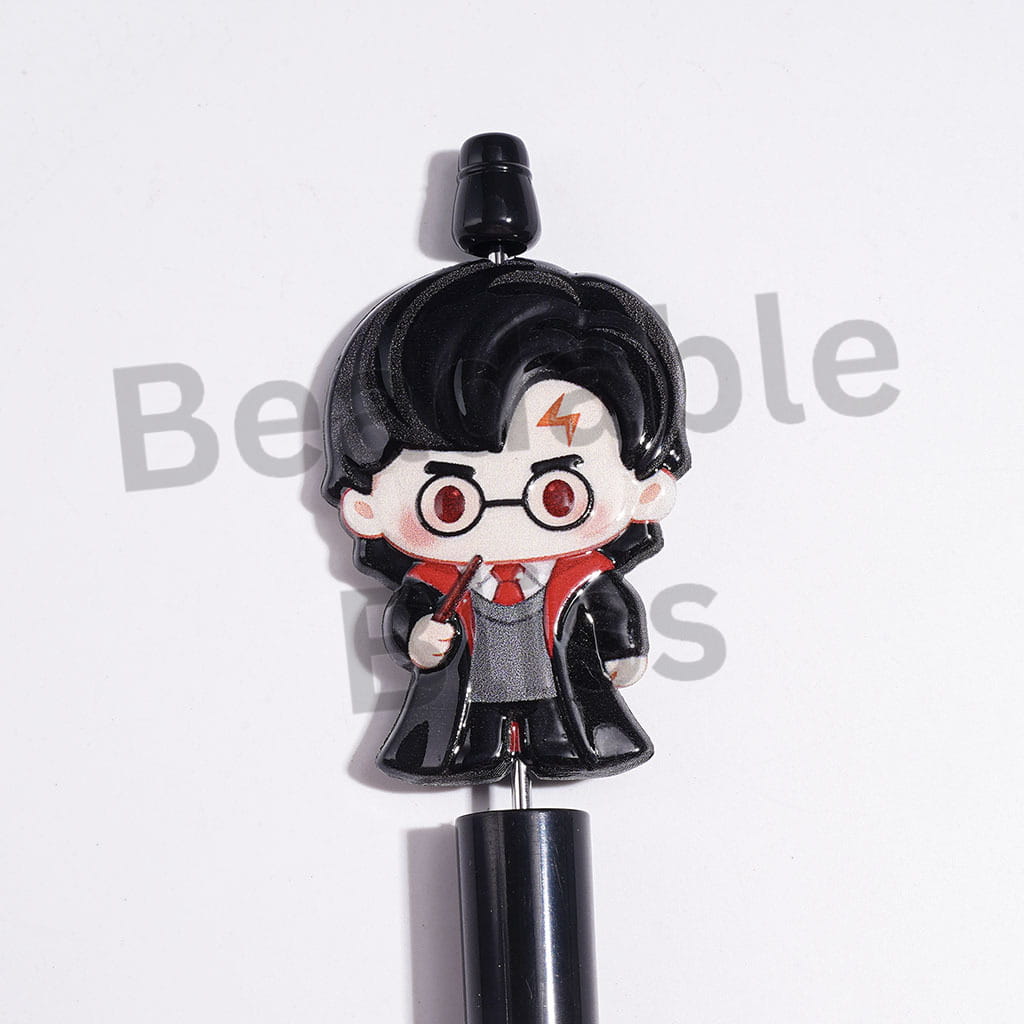Cute Wizard Boy Harry Characters Series Acrylic Beads, Random Mix