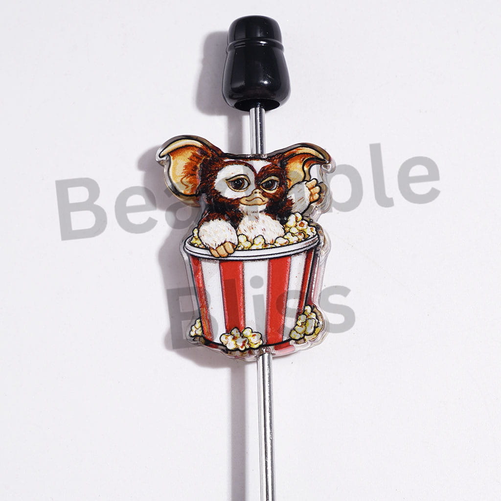 Little Goblin Character Series Acrylic Beads, Semi-Clear, Random Mix