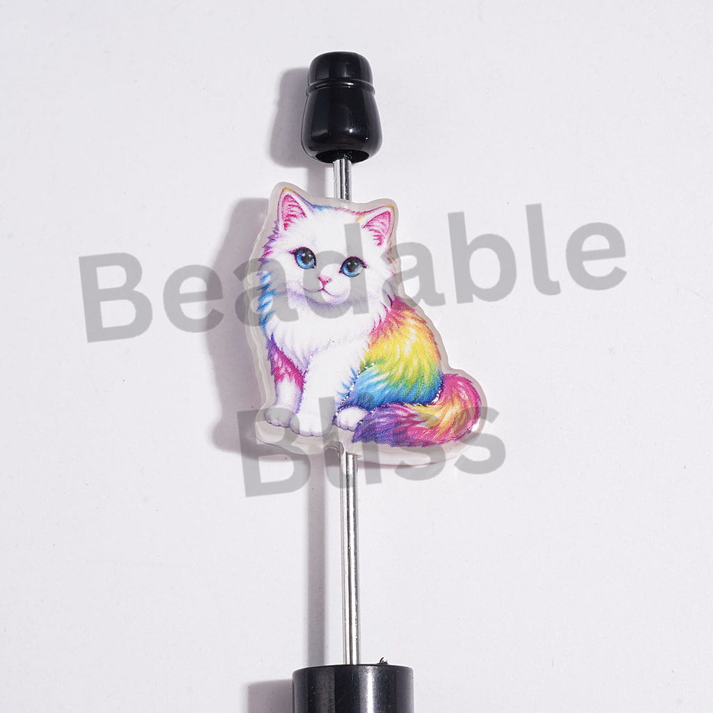 Acrylic Beads Brightly Colored Animal Series, Horse Panda Cat Dolphin Bear, Random Mix