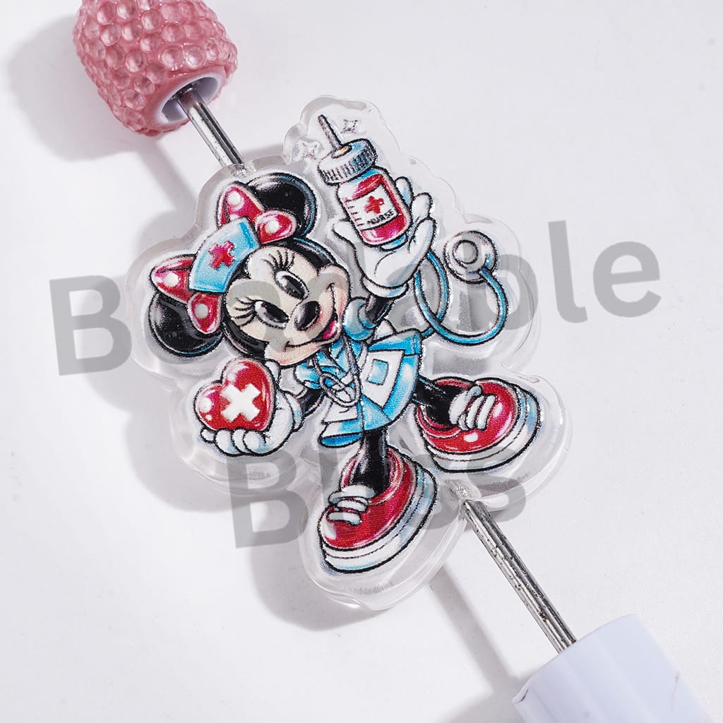 Medical Theme in Diverse Style Acrylic Beads for Healthcare Related Object, Semi-Clear, Random Mix